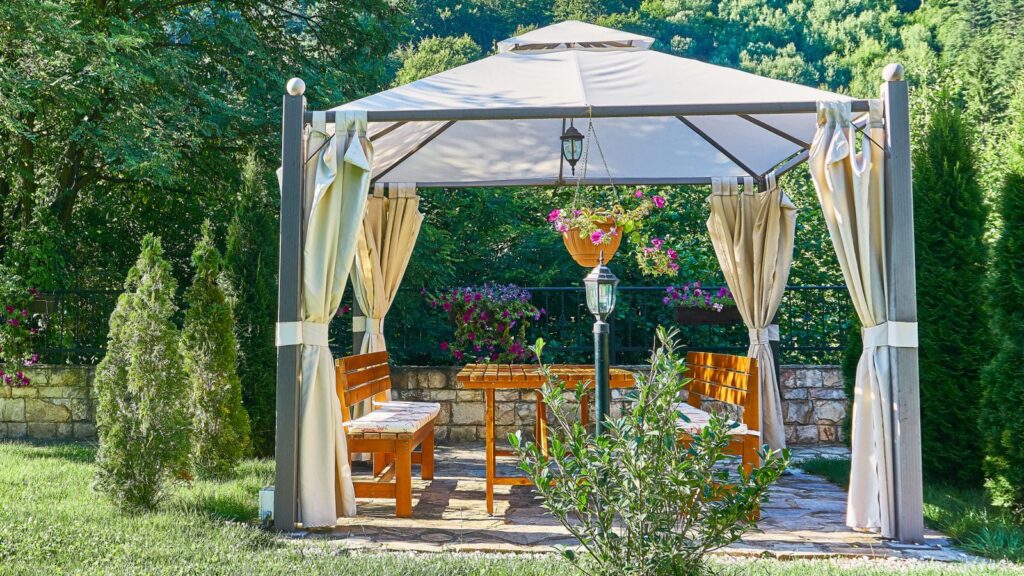 Custom gazebo construction in Dubai with modern design and durable materials