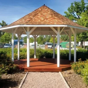Custom gazebo construction in Dubai with modern design and durable materials